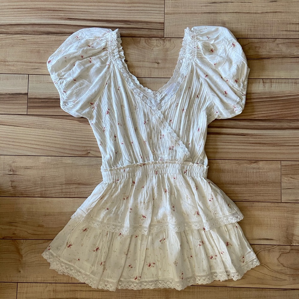 Floral puff sleeve dress